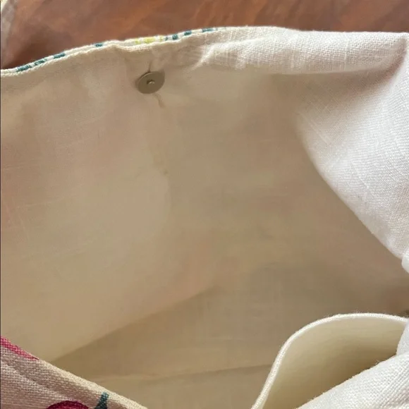 Rare Floral/Fruit Canvas Vera Bradley Tote Bag - Picture 9 of 16